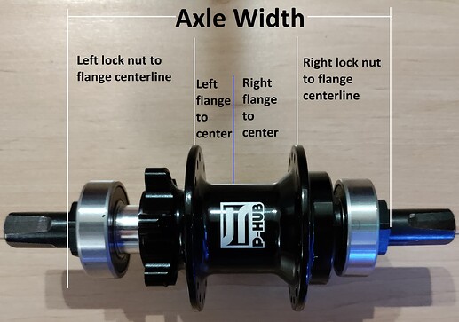 JR Drift trike hub with measurements