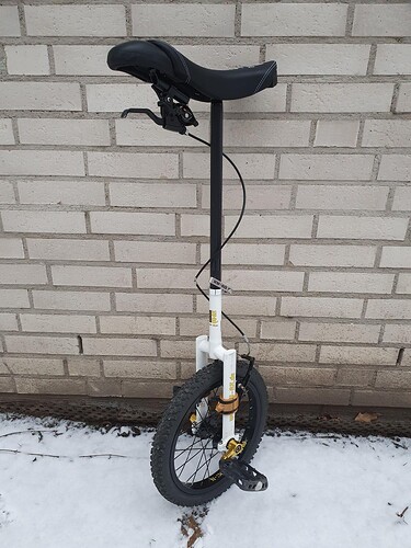 16 inch unicycle with brake and studded tyre