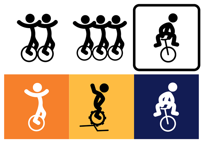 Unicycle icon samples